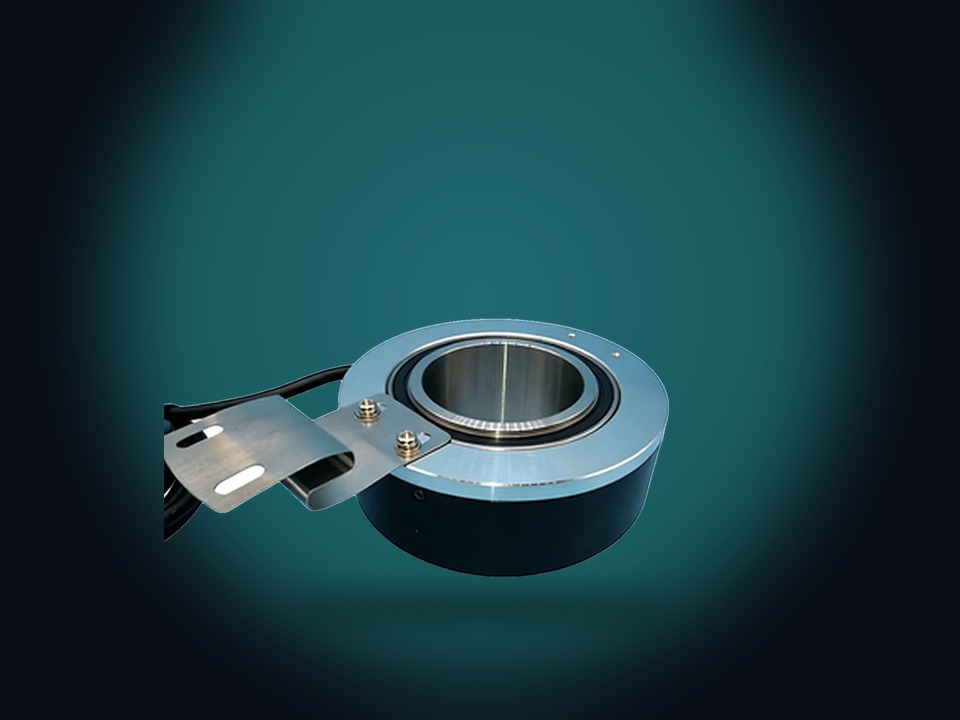 RM10 hollow shaft encoder with torque arm